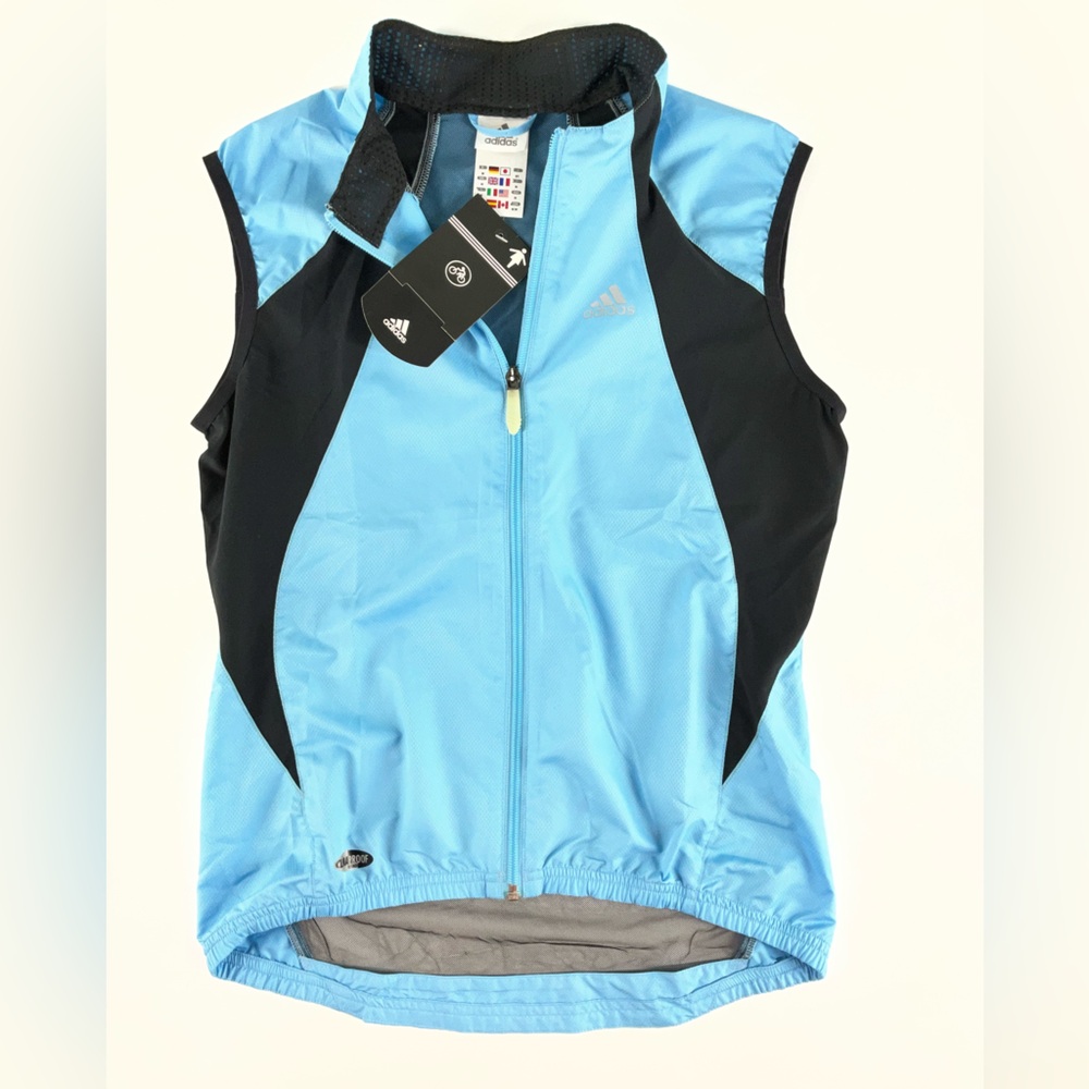 adidas Women’s Light Blue and Black Cycling Vest